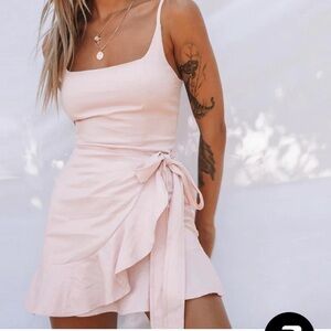 cottage hill mini dress blush